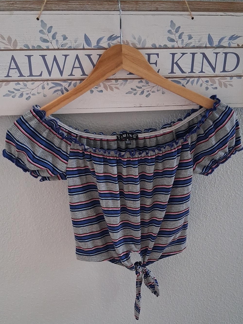 5/$13 Striped crop top